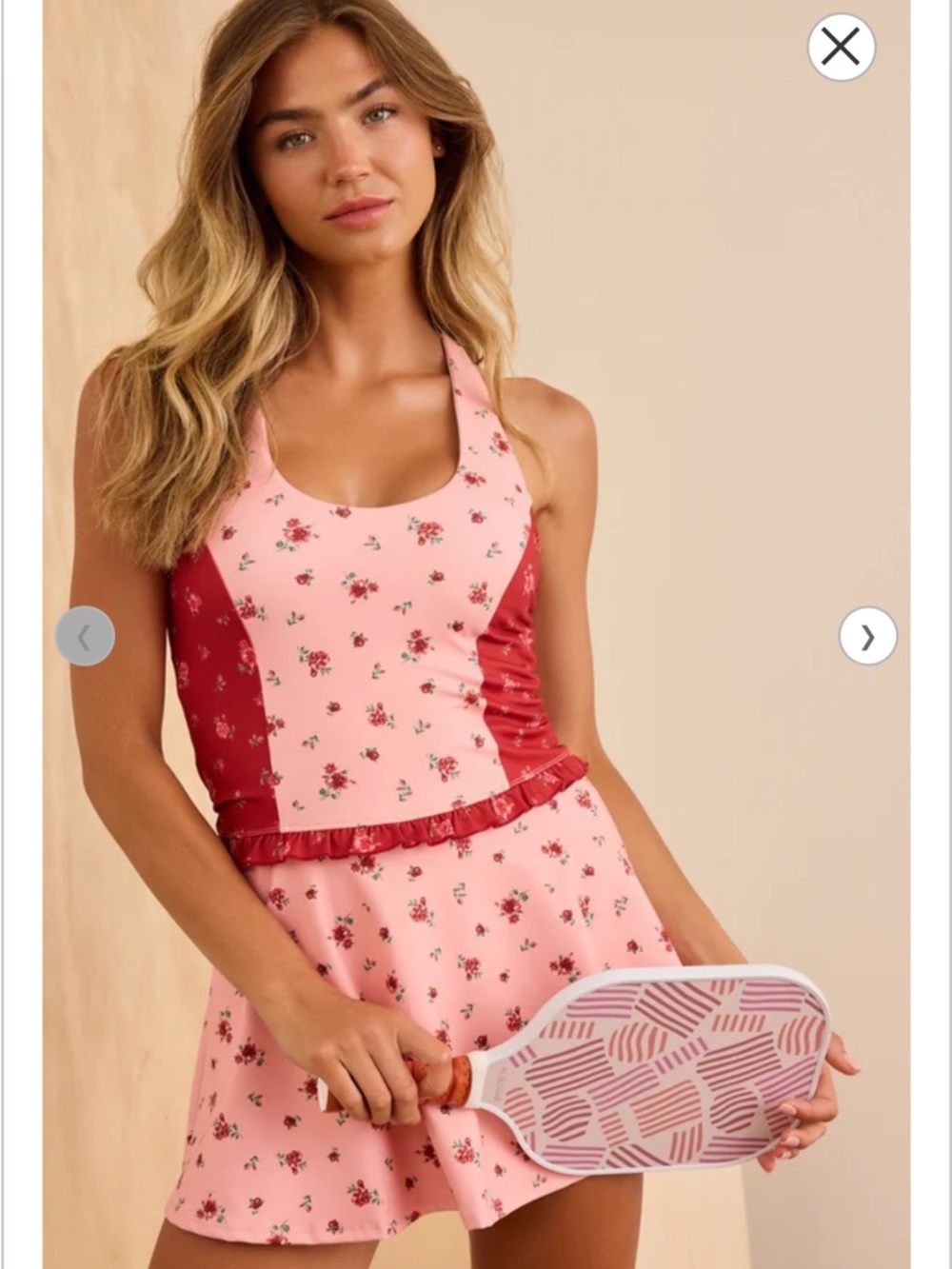 NWT Floral Pink and Red Athletic dress